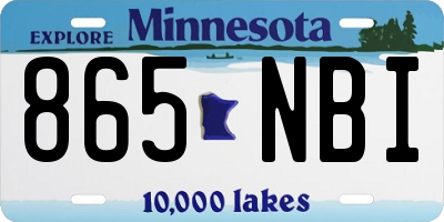 MN license plate 865NBI