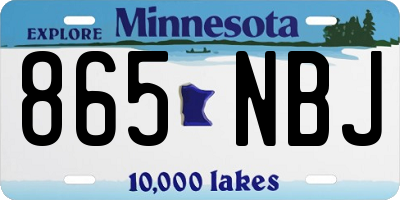 MN license plate 865NBJ