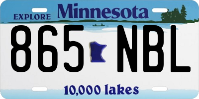MN license plate 865NBL