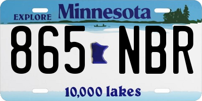 MN license plate 865NBR