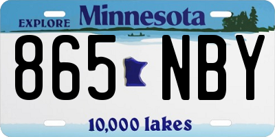 MN license plate 865NBY