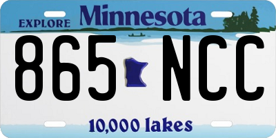 MN license plate 865NCC