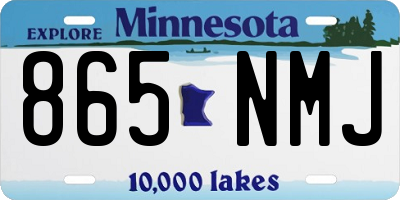 MN license plate 865NMJ