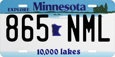 MN license plate 865NML