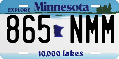 MN license plate 865NMM