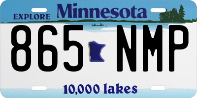 MN license plate 865NMP