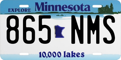 MN license plate 865NMS