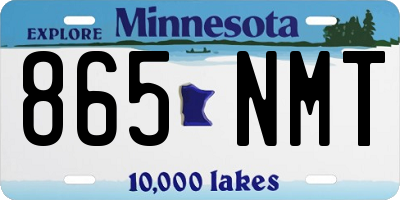 MN license plate 865NMT