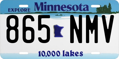MN license plate 865NMV