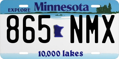MN license plate 865NMX