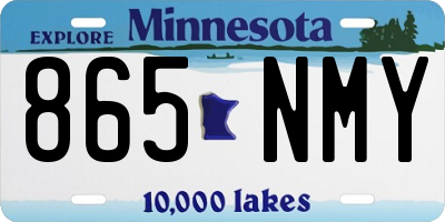 MN license plate 865NMY