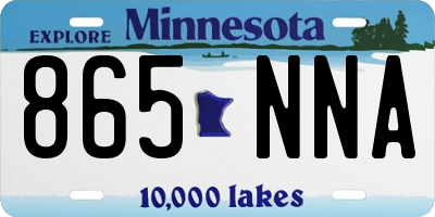 MN license plate 865NNA