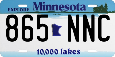 MN license plate 865NNC