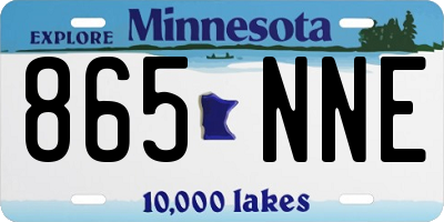 MN license plate 865NNE