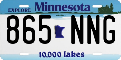 MN license plate 865NNG