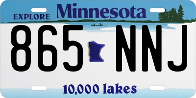 MN license plate 865NNJ
