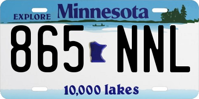 MN license plate 865NNL