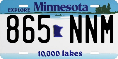 MN license plate 865NNM