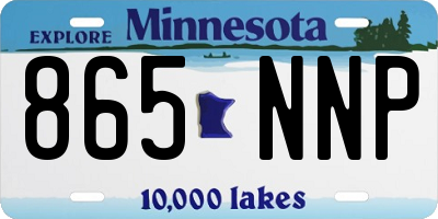 MN license plate 865NNP