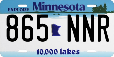 MN license plate 865NNR