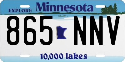 MN license plate 865NNV
