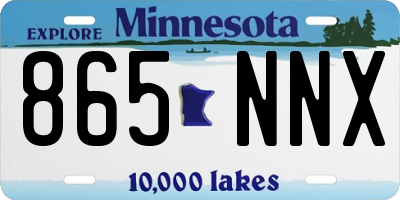 MN license plate 865NNX