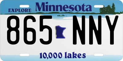 MN license plate 865NNY