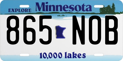 MN license plate 865NOB