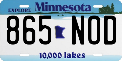 MN license plate 865NOD