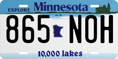 MN license plate 865NOH