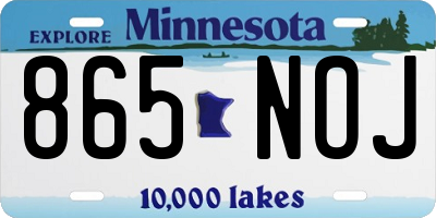 MN license plate 865NOJ