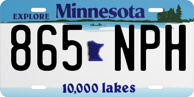 MN license plate 865NPH
