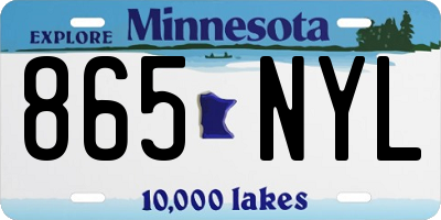 MN license plate 865NYL