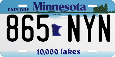 MN license plate 865NYN