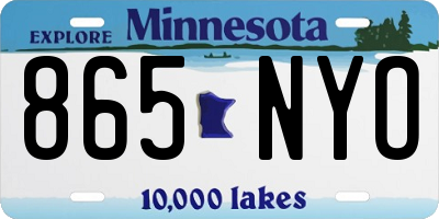 MN license plate 865NYO