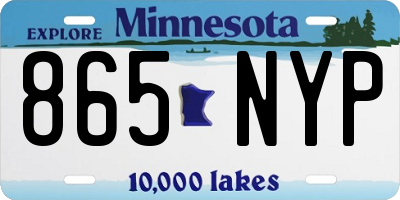MN license plate 865NYP