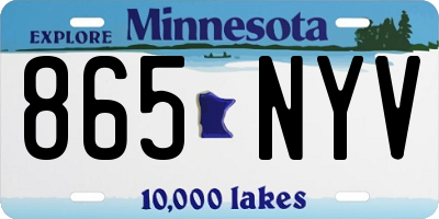 MN license plate 865NYV