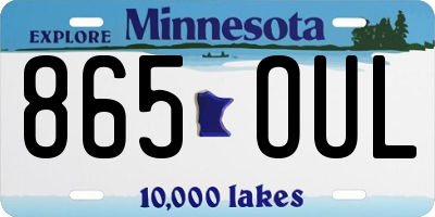 MN license plate 865OUL