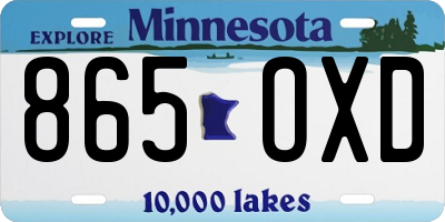 MN license plate 865OXD
