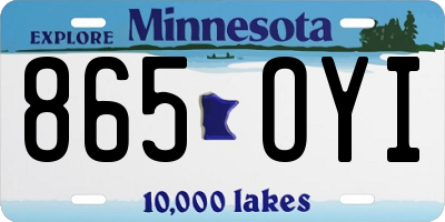 MN license plate 865OYI