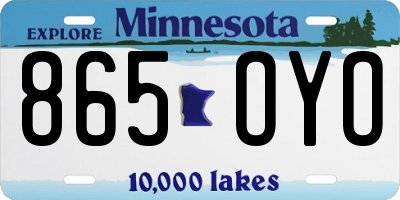 MN license plate 865OYO