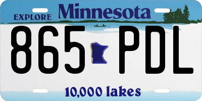 MN license plate 865PDL
