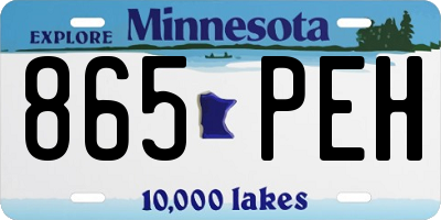 MN license plate 865PEH