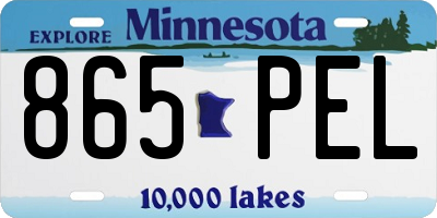 MN license plate 865PEL