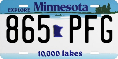 MN license plate 865PFG
