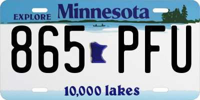 MN license plate 865PFU
