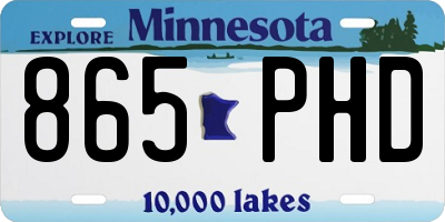 MN license plate 865PHD