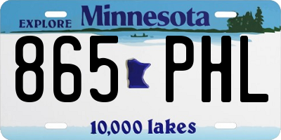 MN license plate 865PHL