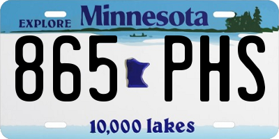 MN license plate 865PHS