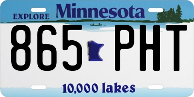MN license plate 865PHT